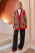 Load image into Gallery viewer, LEOPARD STAR CARDIGAN SWEATER
