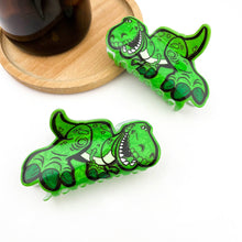 Load image into Gallery viewer, Green Dinosaur Hair Clip, Cute Prehistoric Style Claw Clip
