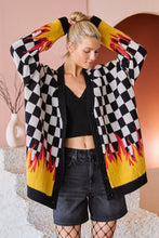 Load image into Gallery viewer, RACING FLAME KNIT CARDIGAN
