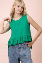 Load image into Gallery viewer, NT12128-Side Tie Detail Ruffled Top
