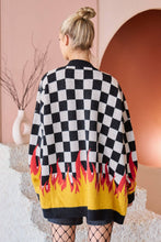 Load image into Gallery viewer, RACING FLAME KNIT CARDIGAN
