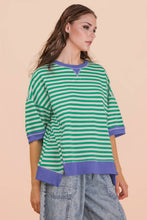 Load image into Gallery viewer, NT12481-Oversized Stripe Casual Knit Top
