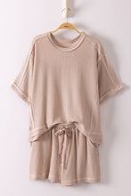 Load image into Gallery viewer, NT12686SET-Ribbed Knit Comfy Top &amp; Shorts Set
