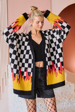 Load image into Gallery viewer, RACING FLAME KNIT CARDIGAN
