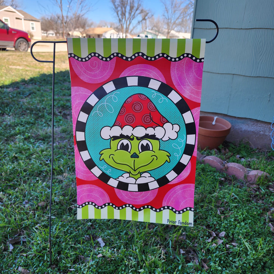 Grinch Garden Flag