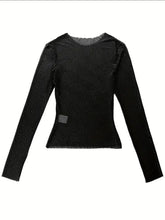 Load image into Gallery viewer, Rhinestone Mesh Tee
