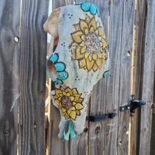 Load image into Gallery viewer, Sunflower cow skull
