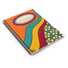 Load image into Gallery viewer, Orange Retro Spiral Notebook - Ruled Line
